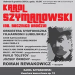 Plakat Karol Szymanowski 130 lecie urodzin